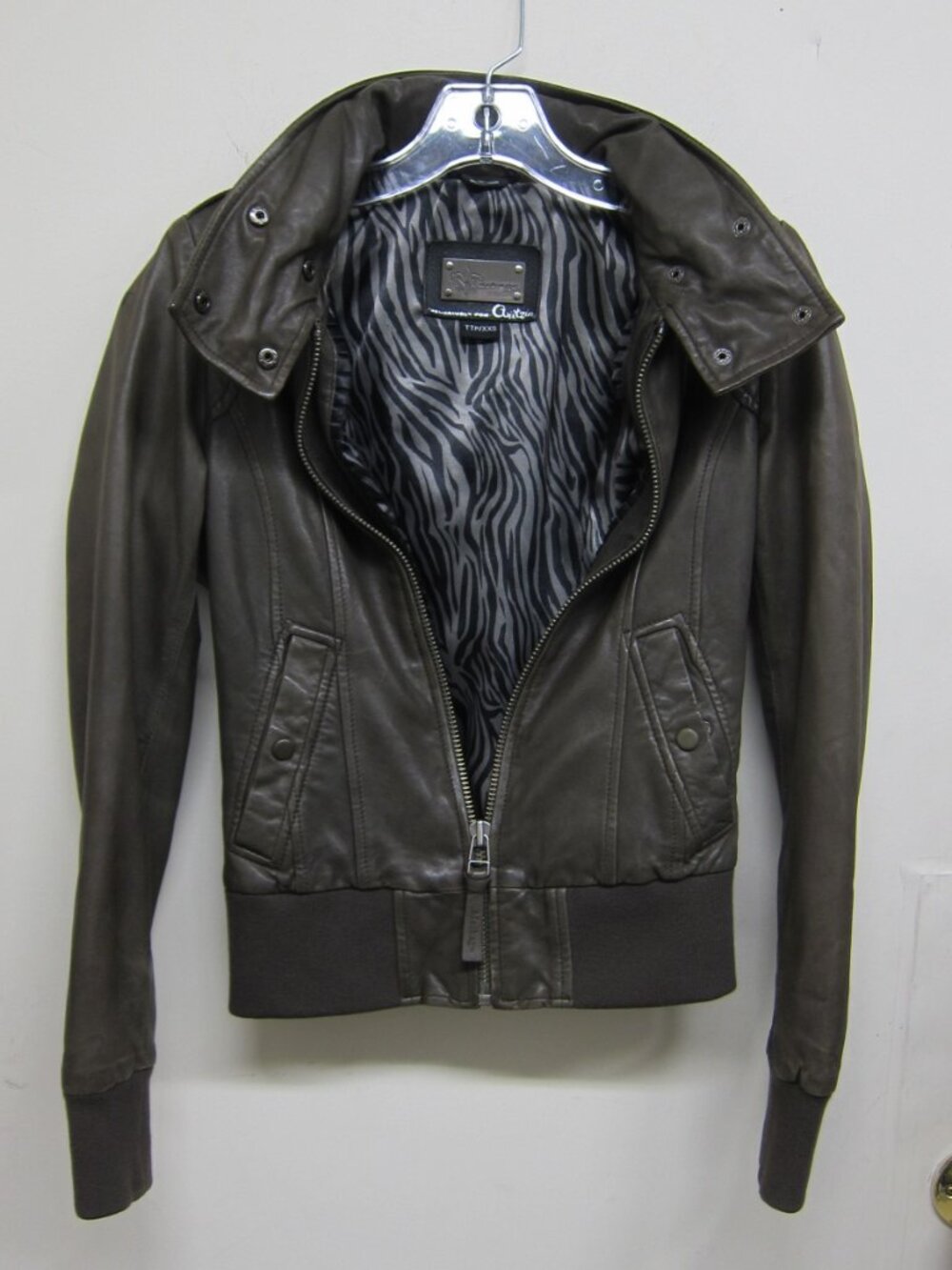 Mackage Artizia Women's TTP/XXS Muted Gray Genuine Lamb Leather Jacket
